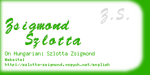 zsigmond szlotta business card